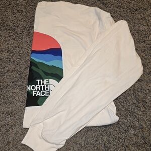 New Without TagsThe North Face White Long Sleeve with Vibrant Graphic